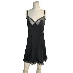 Victoria's Secret Babydoll Goth Grunge Fairy Whimsigoth Mesh Slip Dress L Y2K